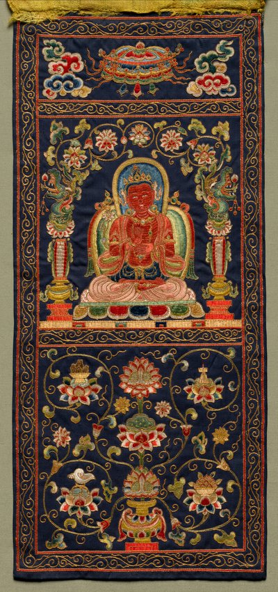 Thangka met de Zevende Bodhisattva door Unknown artist