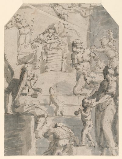 De Aanbidding van de Herders door Unknown artist