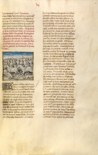 Het leger van Pompeius op de vlucht voor Julius Caesar door Unknown artist