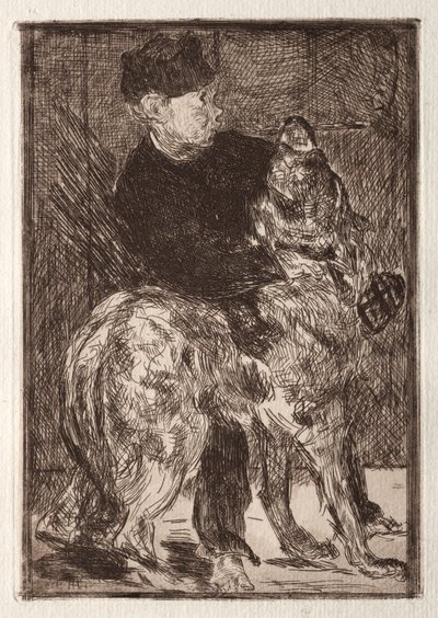 De jongen met een hond door Unknown artist