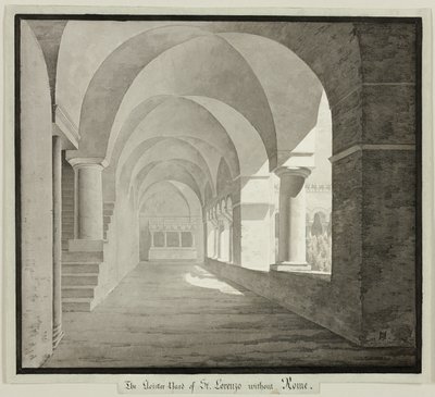 Het klooster van San Lorenzo Fuori le Mura, Rome door Unknown artist