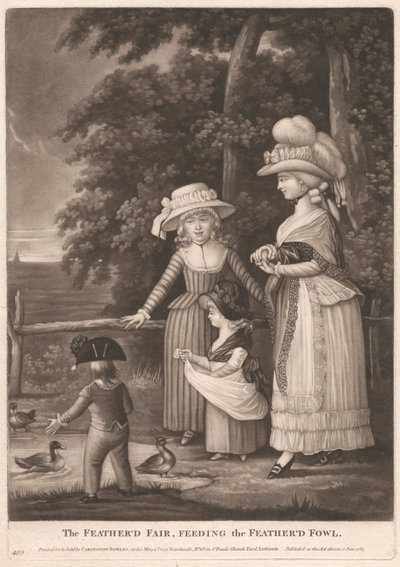 De Gevederde Schoonheid, Voedend de Gevederde Vogels door Unknown artist