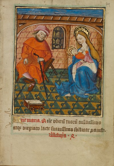De Heilige Familie thuis door Unknown artist