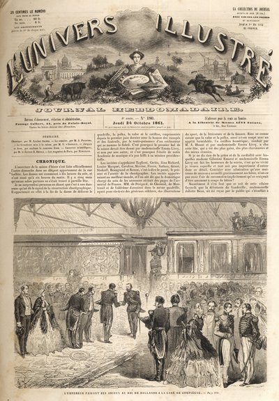 Het bezoek van de koning van Nederland aan Compiegne 1861 - Willem III door Unknown artist