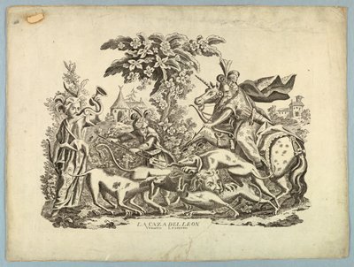 De Leeuwenjacht door Unknown artist