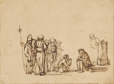 De bespotting van Christus door Unknown artist
