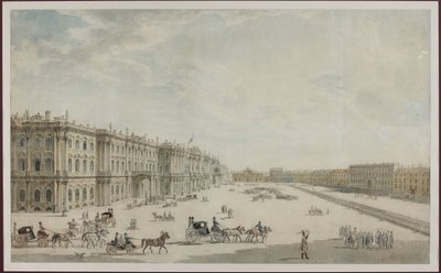 Het Paleisplein in Sint-Petersburg door Unknown artist