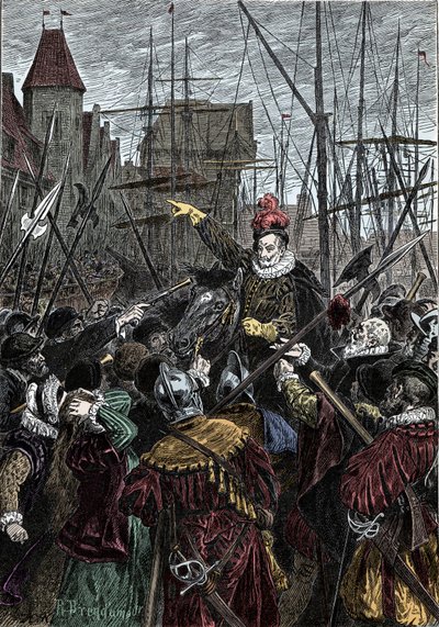 De Prins van Oranje in Toulouse - Prins Willem III van Oranje Nassau (1650-1702), koning van Engeland in Toulouse (Frankrijk) door Unknown artist