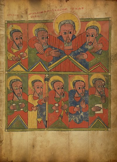 De Profeten met Abraham die Izaäk en Jakob omhelst door Unknown artist