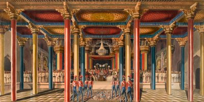 De Tanjore Durbar, nabij Madras in februari 1840 door Unknown artist