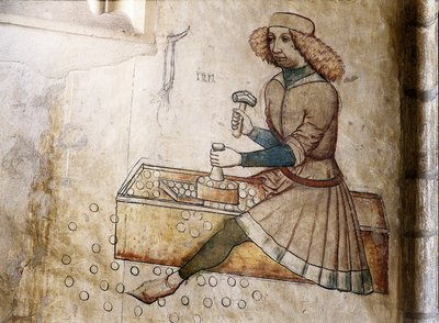 Het slaan van de munt door Unknown artist