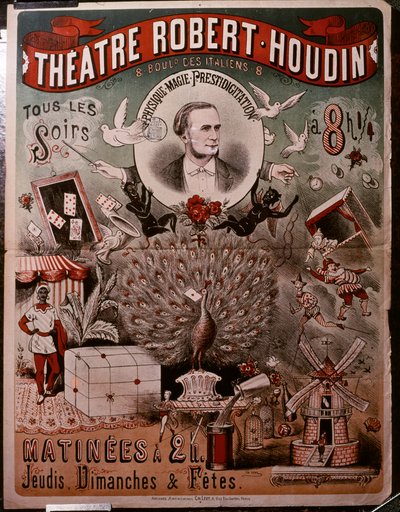 Theater Robert Houdin poster door Unknown artist