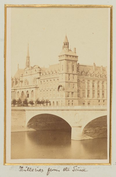 Tuillerieën vanaf de Seine door Unknown artist