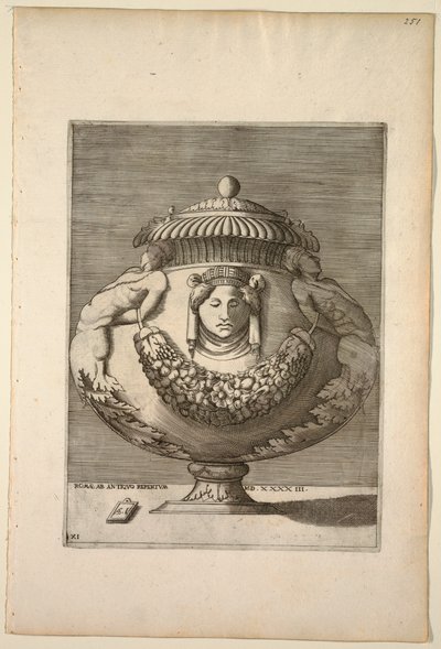 Vaas versierd met figuren, rinceaux en festoenen, 1543 door Unknown artist