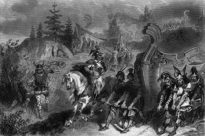 Vikingsvloot getransporteerd naar de aarde. in "Algemene Geschiedenis van de Marine" door Van Tenac door Unknown artist