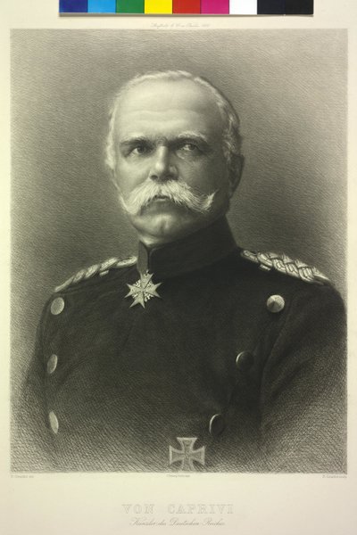 Von Caprivi kanselier van het Duitse rijk door Unknown artist