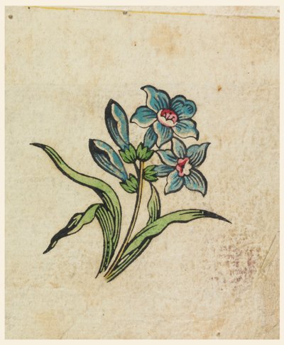 Houtsnede Proefdruk voor een Gedrukt Textiel door Unknown artist