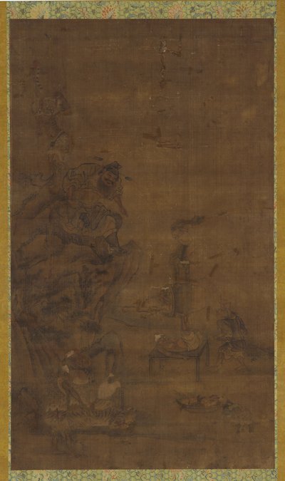 Zhong Kui Temt de Vijf Pestilenties door Unknown artist