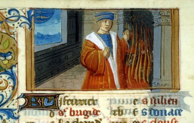 Zodiac Vissen, haard - miniatuur, Middeleeuwen: Toestemming vragen aan de Gemeentelijke Bibliotheek van Toulouse door Unknown artist