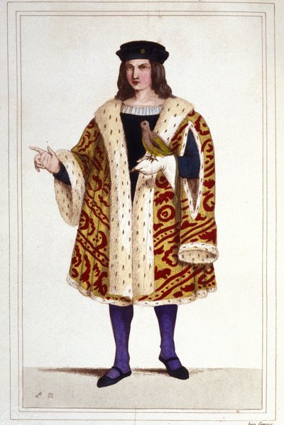Portret van Guillaume de Montmorency (ca. 1453 - 1531) gravure uit 1830. door Unknown artist