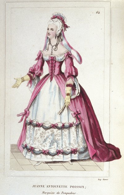 Portret van Jeanne-Antoinette Poisson, Markiezin van Pompadour (bekend als Madame de Pompadour) door Unknown artist