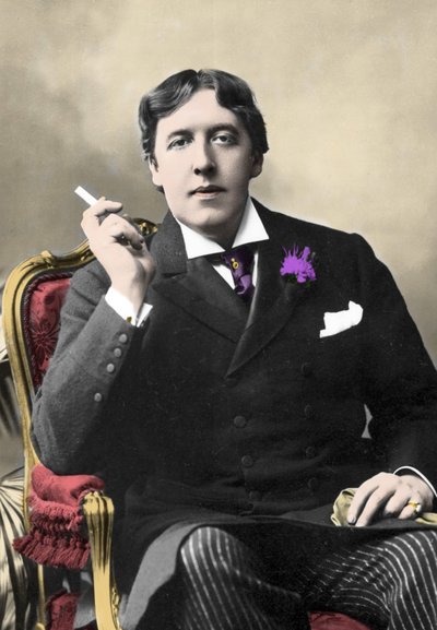 Portret van schrijver Oscar Wilde. Foto uit de 19e eeuw door Unknown artist