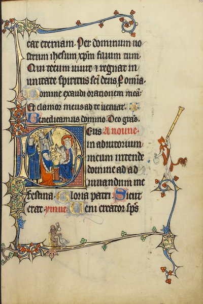 Beginletter D: De aanbidding van de Wijzen door Unknown artist/maker