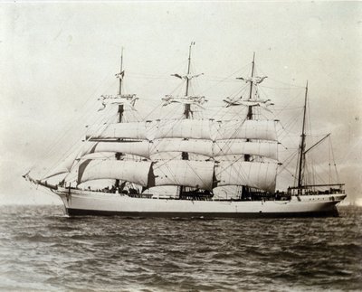 Franse zeilboot Emile Renouf voor Le Havre 02/07/1897 Fotografie door Unknown photographer