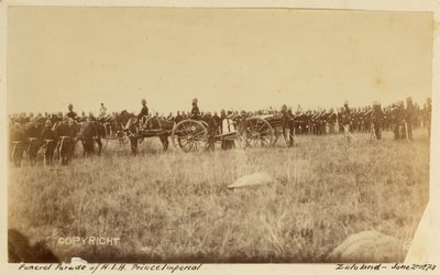 Begrafenisstoet van HIH Prins Imperial, Zululand, 2 juni 1879 door Unknown photographer