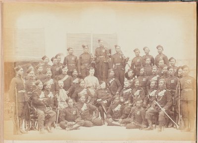 Gurkha onderofficieren en geweerschutters van het 4e Gurkha (Geweer) Regiment door Unknown photographer