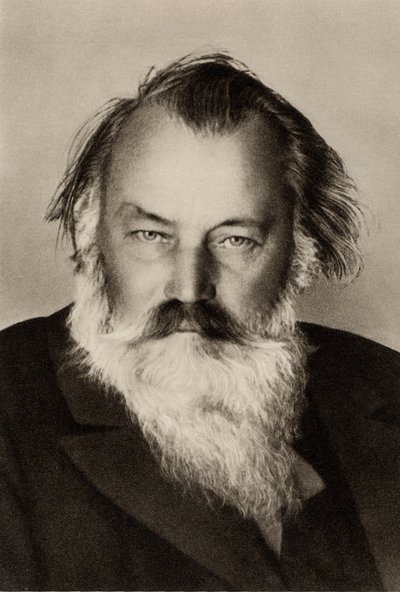 Johannes Brahms (1833-1897) Duitse componist door Unknown photographer