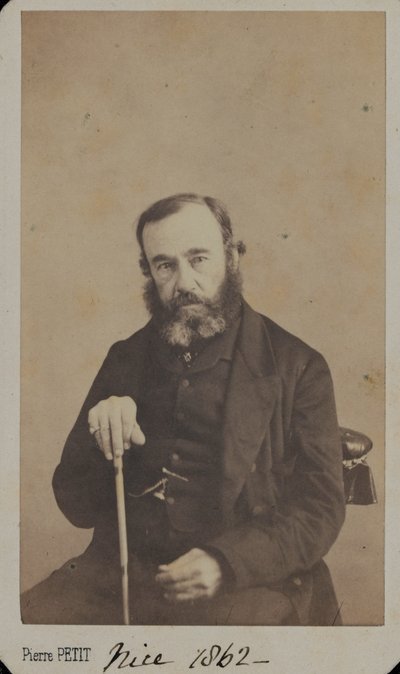 Luitenant-generaal Sir James Outram in burgerkleding, Nice, 1862 door Unknown