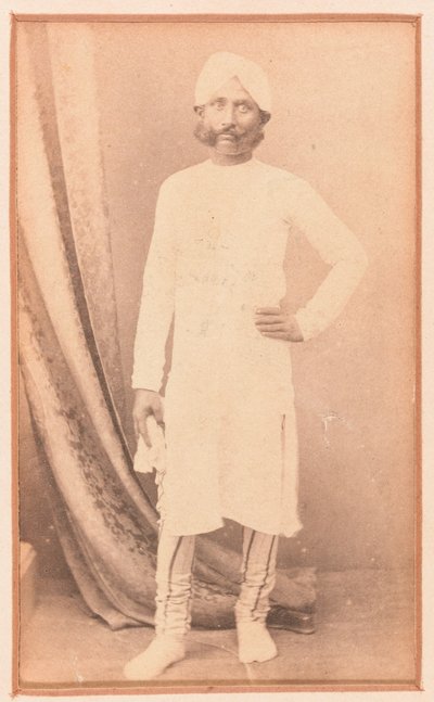 Misr Kanouji Lal, de Indiër die Thomas Kavanagh hielp ontsnappen tijdens het Beleg van Lucknow, circa 1857 door Unknown photographer