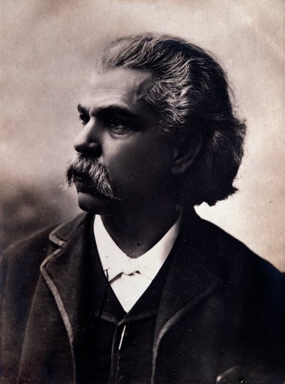 Portret van Carlos Andrea Gomes (Gomez) (1836-1896) Braziliaanse componist Fotografie. 19e eeuw. door Unknown photographer
