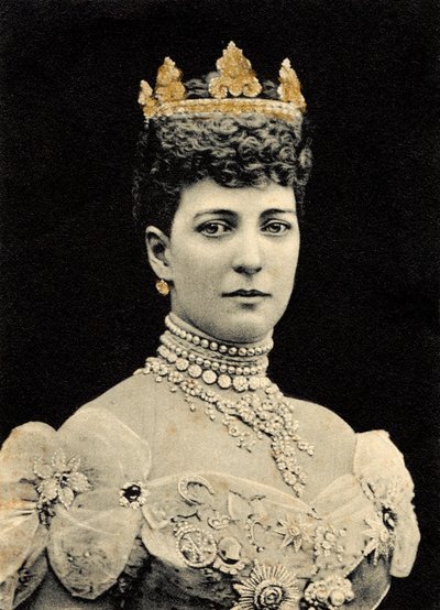 Portret van Koningin Alexandra van Denemarken door Unknown photographer