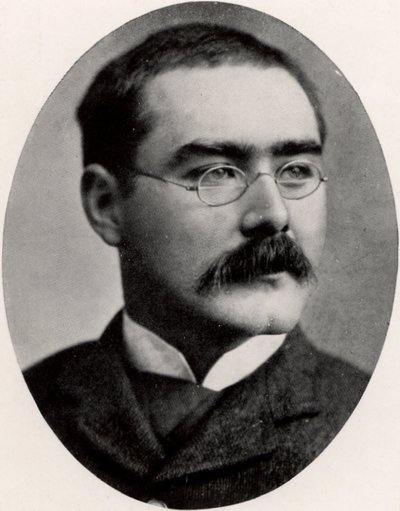 Rudyard Kipling (1865-1936) Engels journalist, romanschrijver en dichter door Unknown photographer