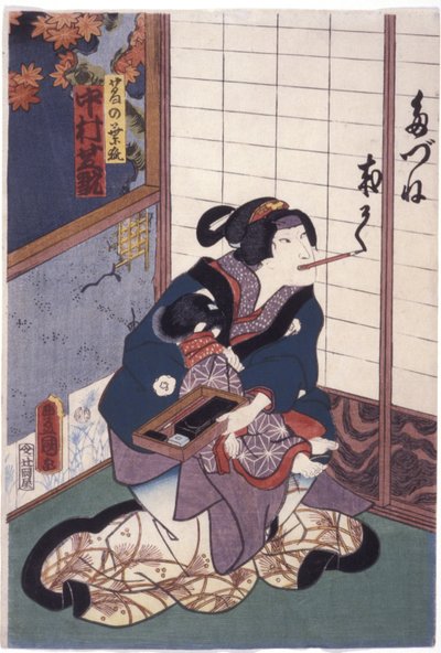 Nakamura Shikan in de rol van de vos Kuzunoha door Utagawa (1786 1865) Kunisada