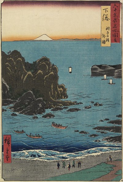 Cho_shi strand aan de open zee, Shimo_sa provincie, augustus 1853 door Utagawa Hiroshige