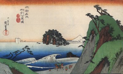 Hiroshige Een grote golf bij de kust door Utagawa Hiroshige
