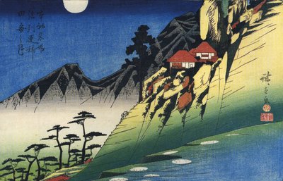 Hiroshige Maan boven berglandschap door Utagawa Hiroshige