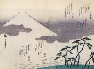 Hiroshige, de berg Fuji gezien vanaf het strand door Utagawa Hiroshige