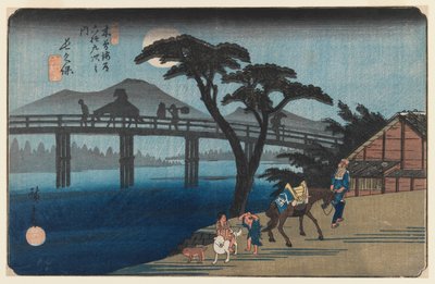 Nagakubo, nr. 28, uit de serie Negenenzestig stations van de Kisokaido-snelweg door Utagawa Hiroshige