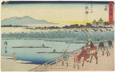 No.39 Okazaki, 1847-1852 door Utagawa Hiroshige
