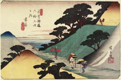 Nr. 43 Tsumago door Utagawa Hiroshige