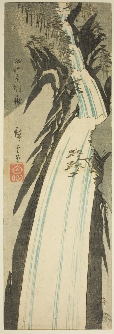 Nunobiki-waterval in de provincie Settsu, uit een ongetitelde serie van uitzichten van de provincies door Utagawa Hiroshige