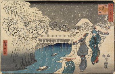Ochanomizu, november 1853 door Utagawa Hiroshige