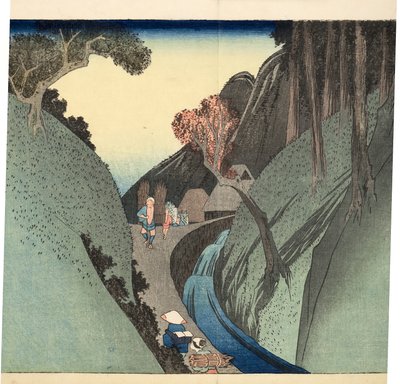 Okabe: Utsu Berg, c.1832-33 door Utagawa Hiroshige