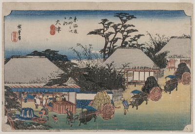 De drieënvijftig stations van de Tokaido: Otsu door Utagawa Hiroshige