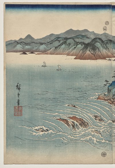 De Draaikolken van Awa door Utagawa Hiroshige