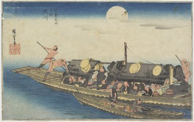 Yodo-rivier, ca. 1834 door Utagawa Hiroshige